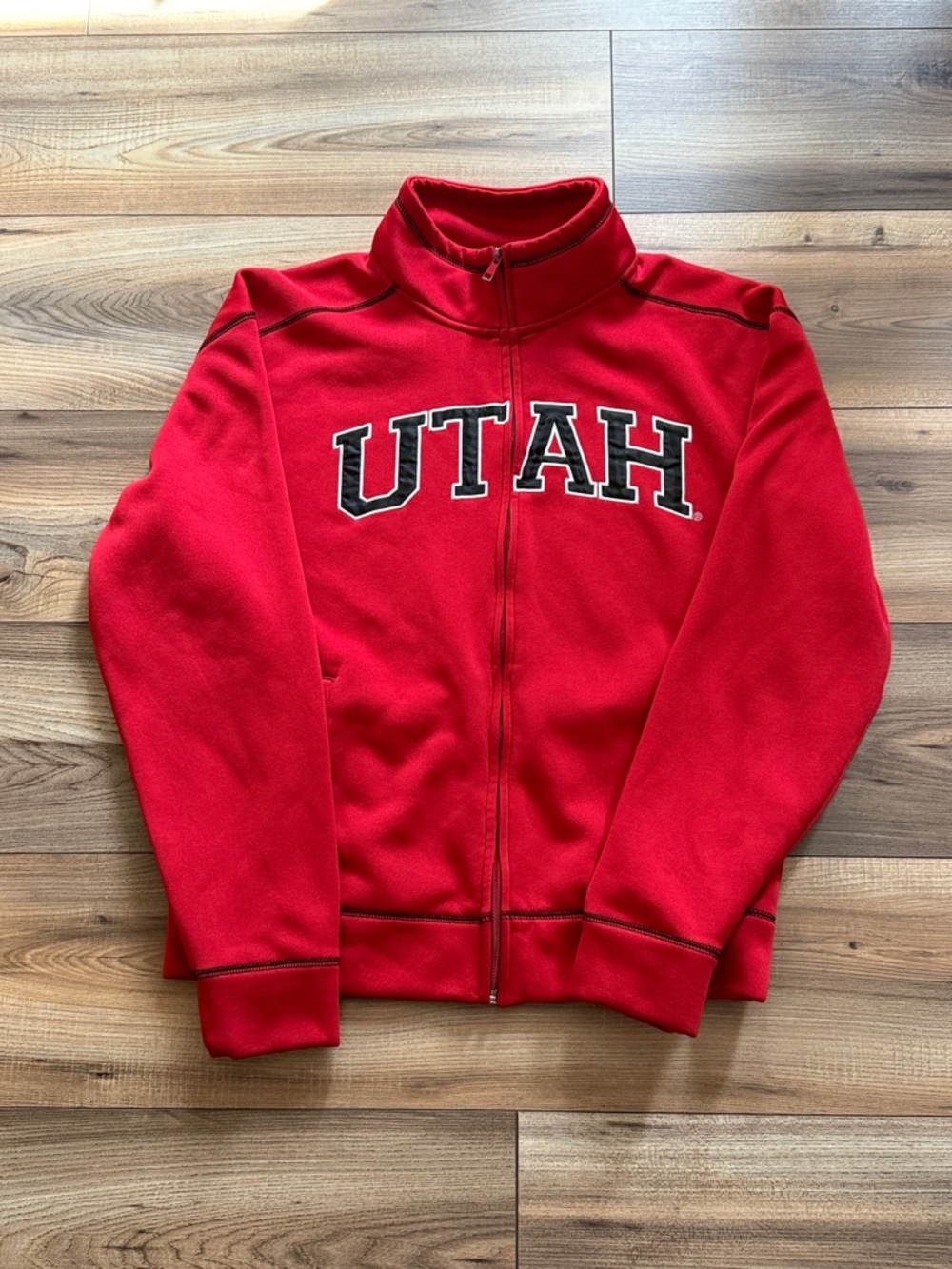 Red 'UTAH' Full-Zip Fleece Jacket
